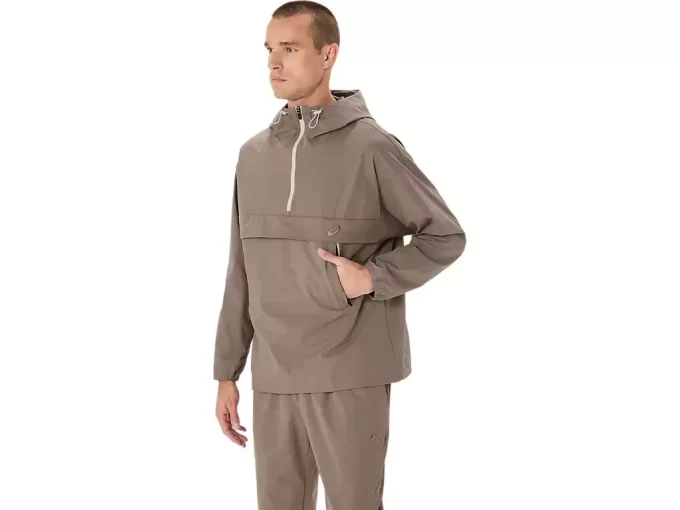 DOUBLE WEAVE RELAXED PULL OVER JACKET