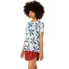 METARUN SHIBORI SHORT SLEEVE TOP