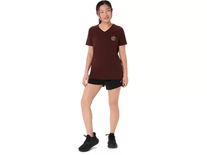 WOMEN’S ASICS NATURE V-NECK SHORT SLEEVE TEE