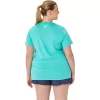 WOMEN’S ASICS STRIPES V-NECK