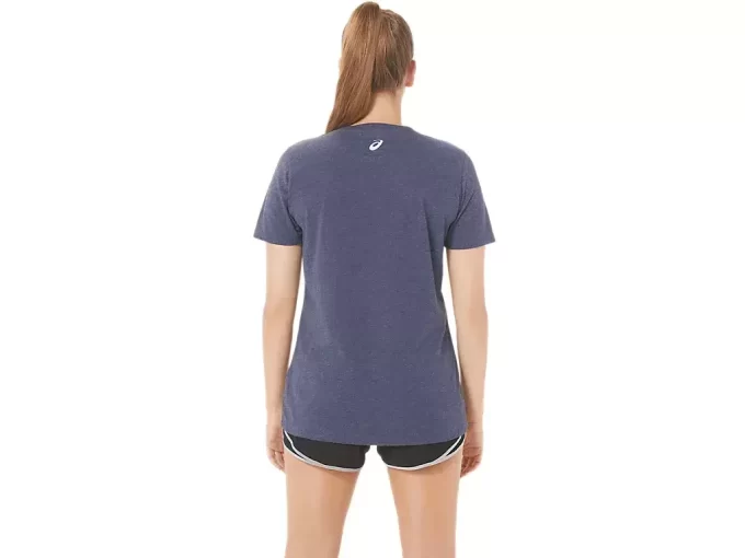 WOMEN’S ASICS STRIPES V-NECK